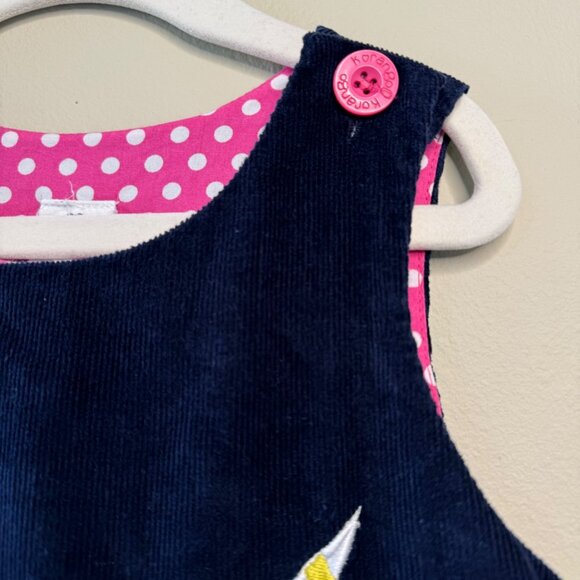 KORANGO Australia Unicorn Corduroy Pinafore Dress Set Girls 6 Pink Pointelle Top - Picture 4 of 15